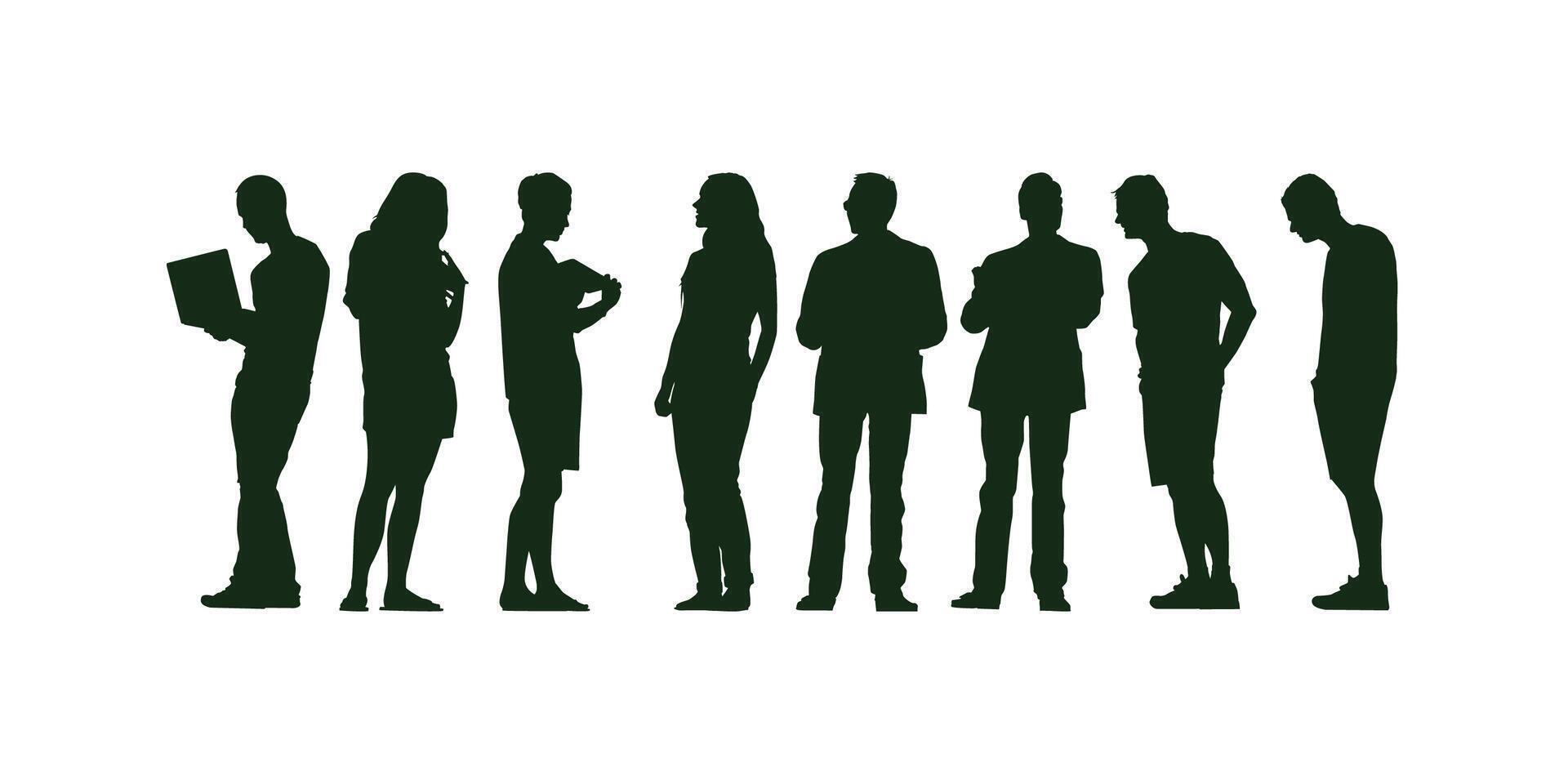 Collection of Business People Silhouette vector