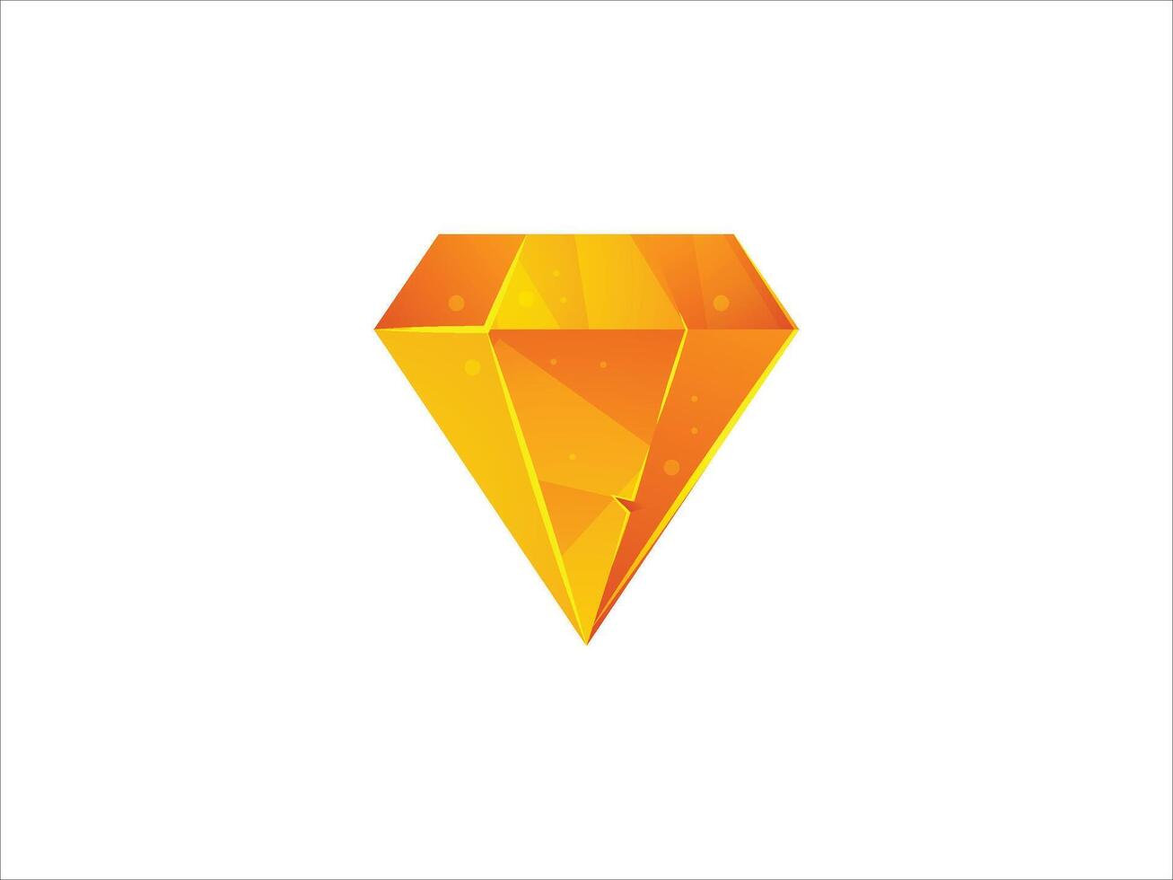 3d rendered diamond symbol vector