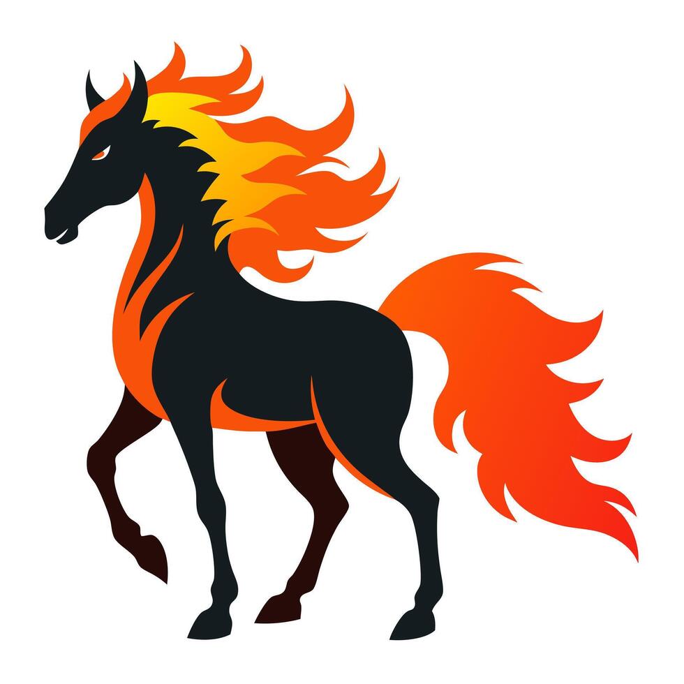 Fire Horse is a symbol of the 2026 Chinese New Year. vector