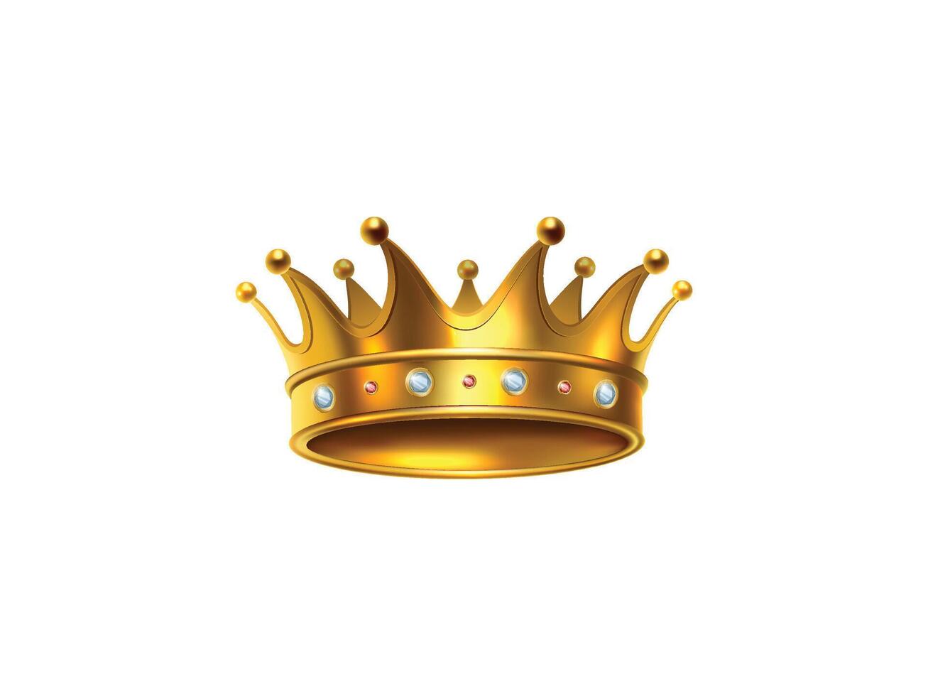 Golden crown symbolizing royalty vector