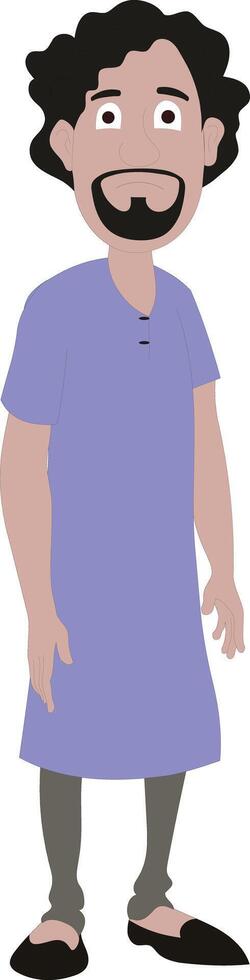Cartoon man in purple shirt vector