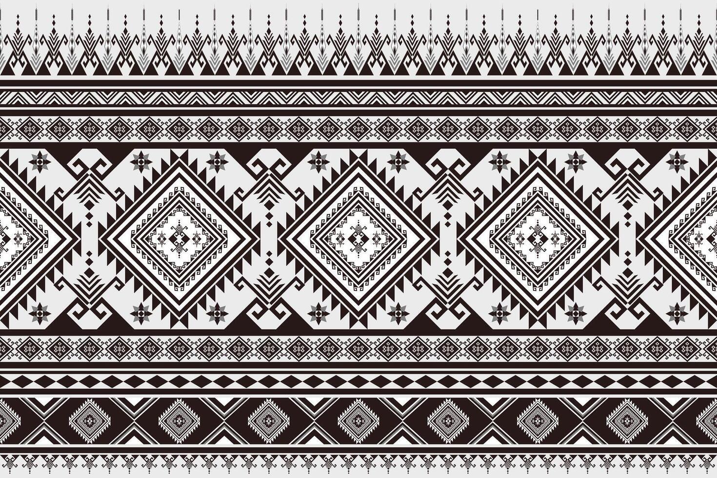 Abstract tribal black and white Ethnic pattern vector
