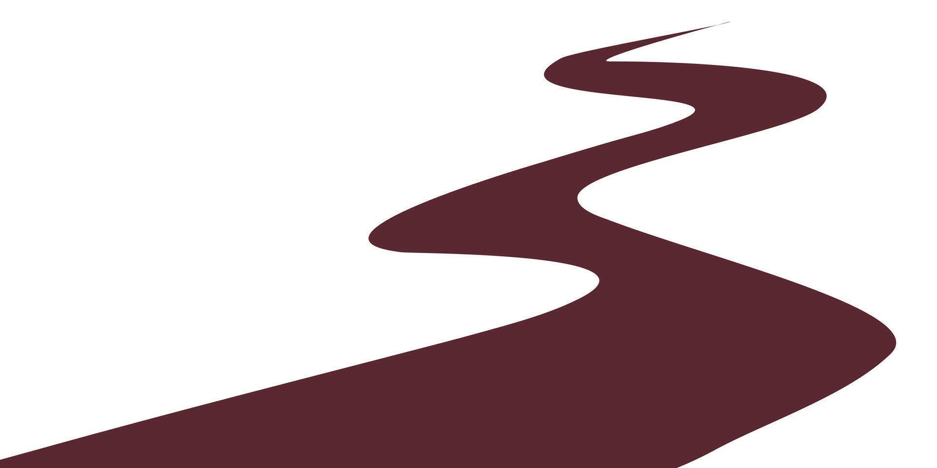 Winding road flat design vector
