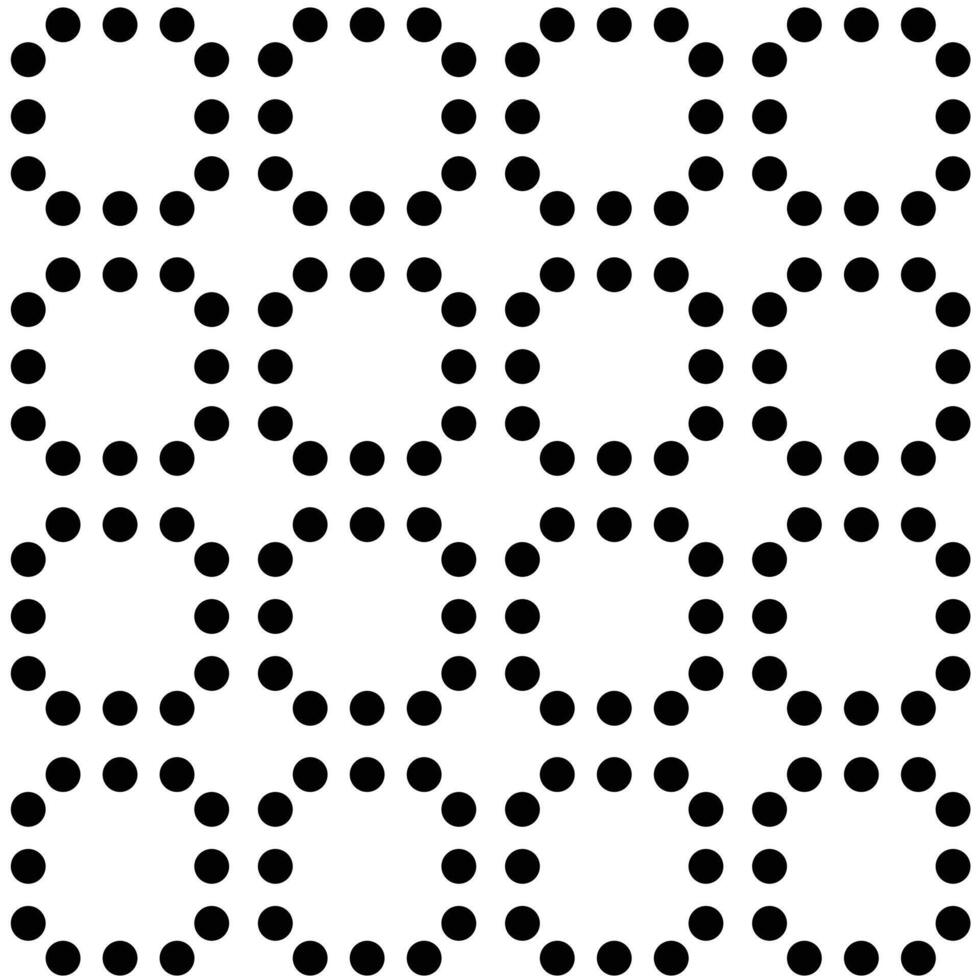 A black and white polka dot pattern vector