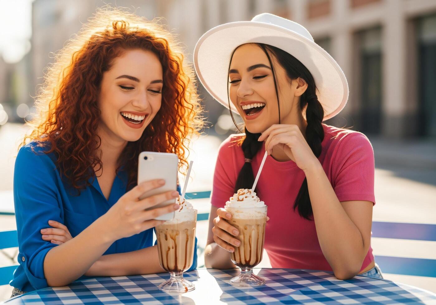 Cafe Laughter and Shared Moments photo
