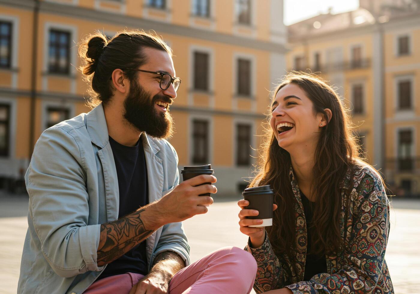 Golden Hour Coffee and Conversation photo