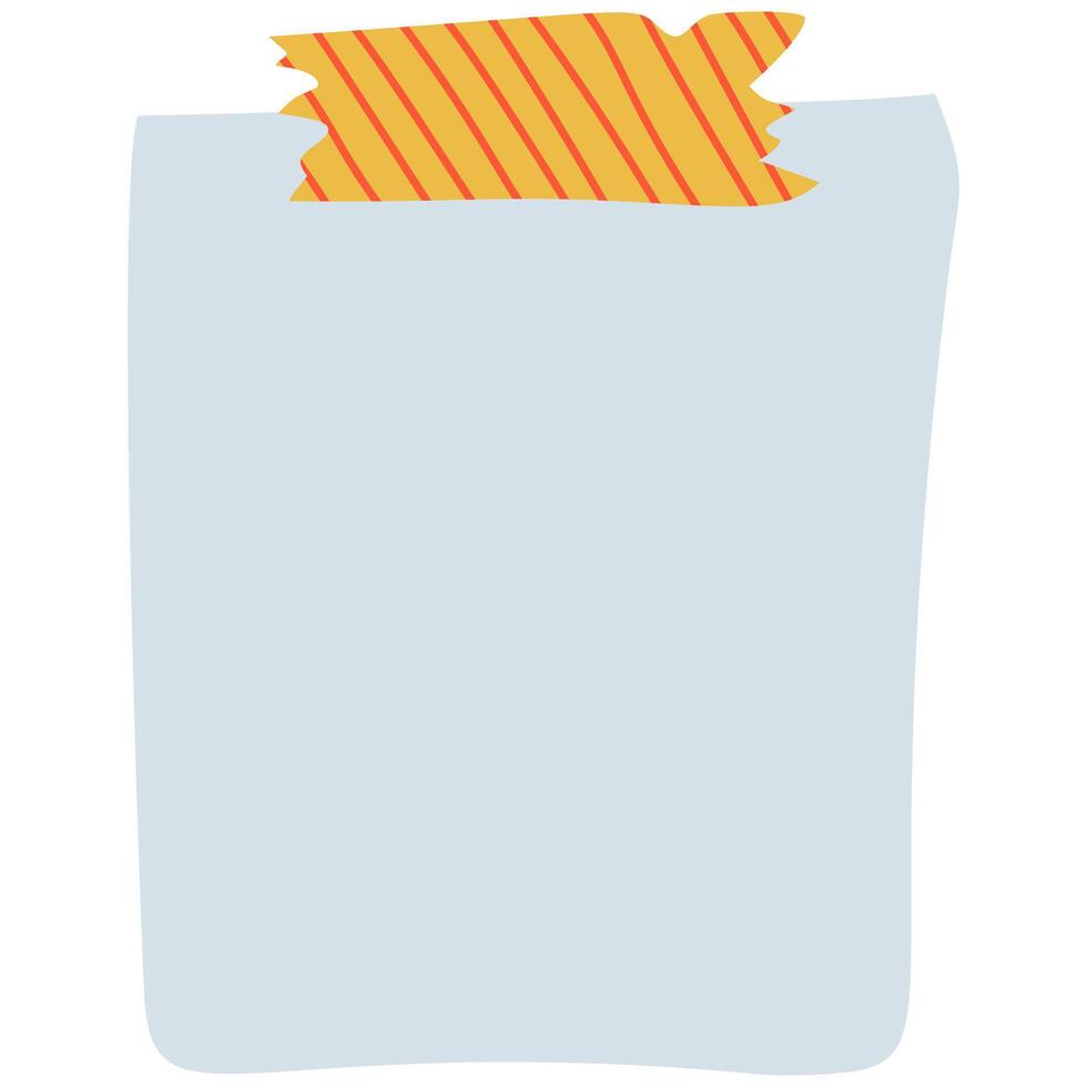 blue note paper with yellow tape vector