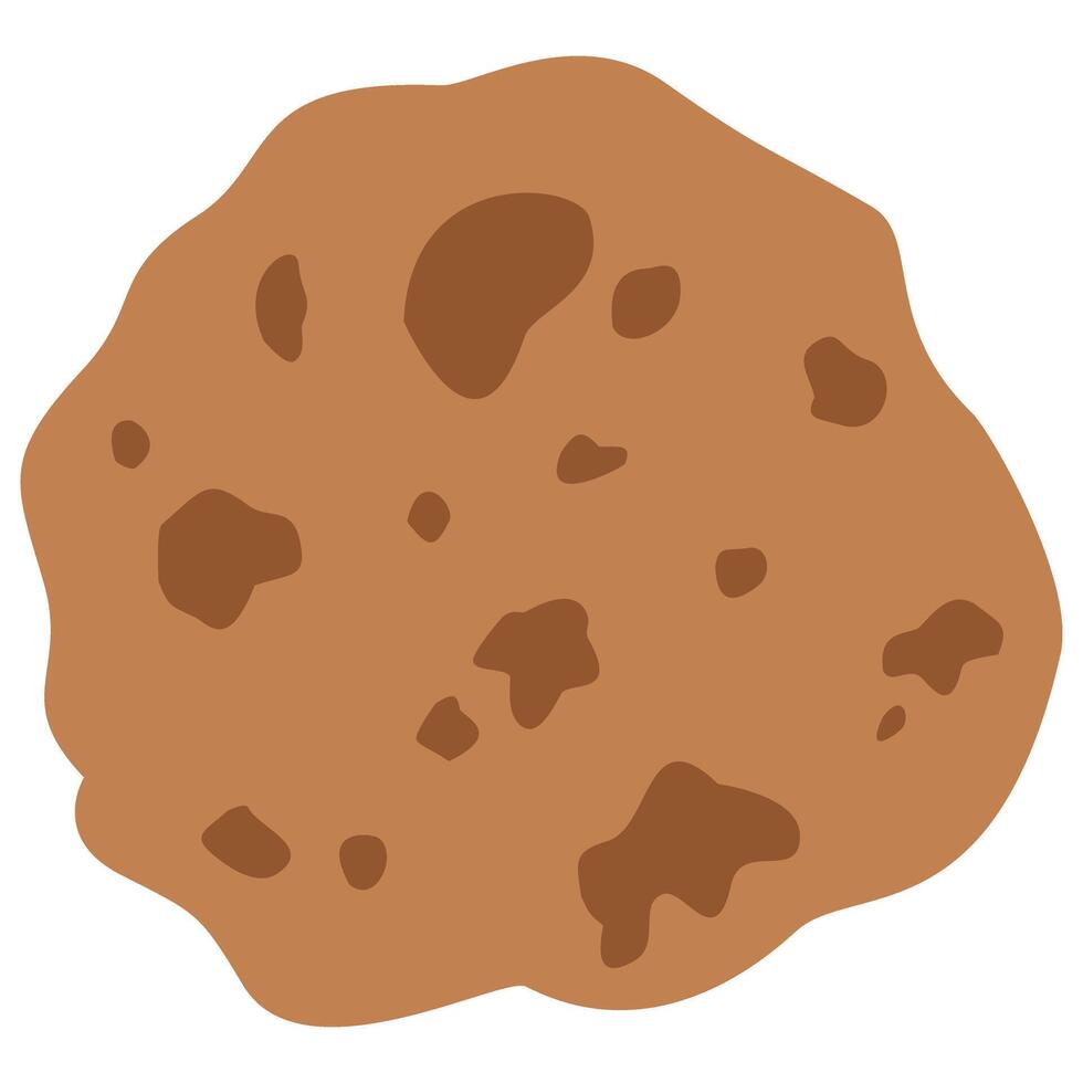 chocolate chip cookie cartoon hand drawn vector