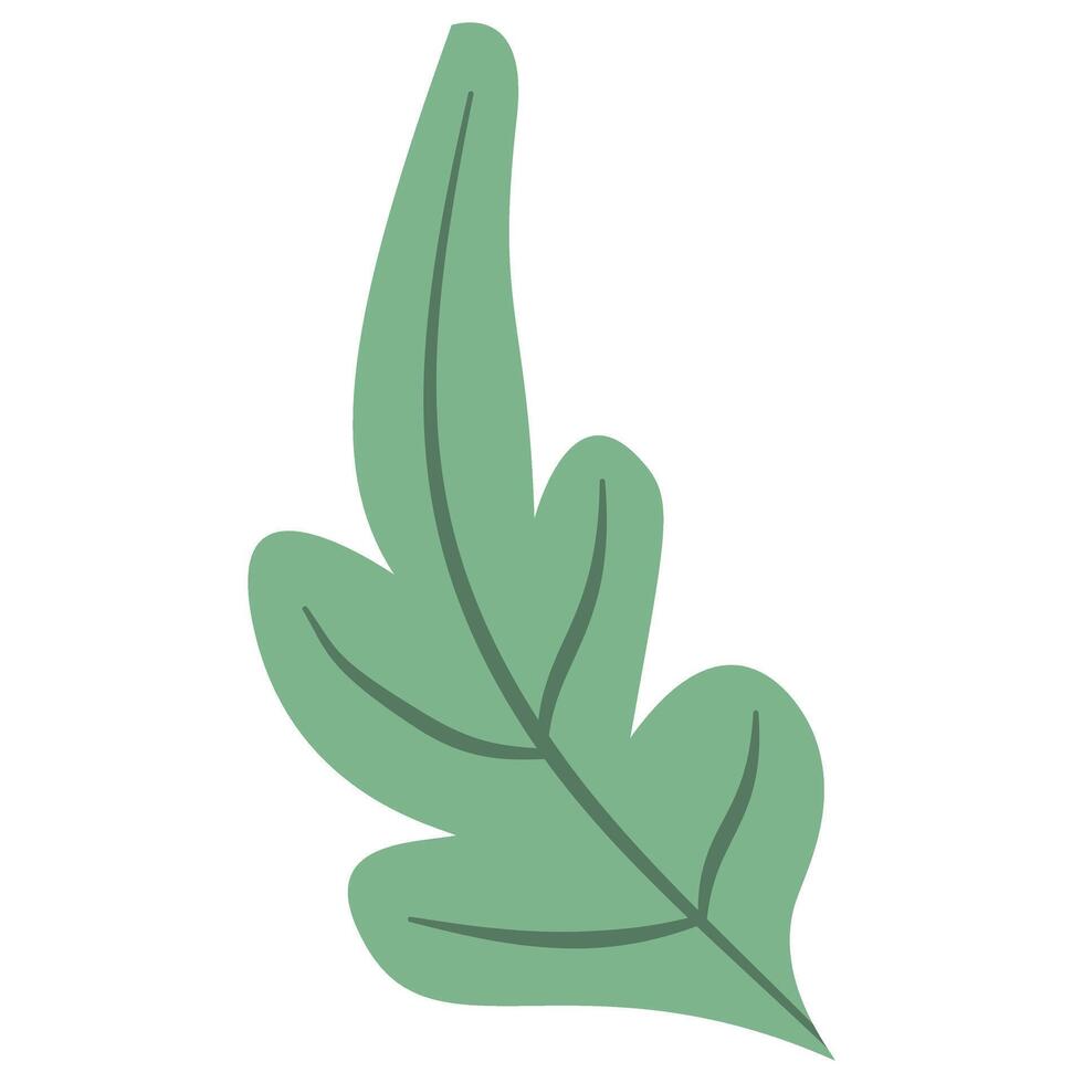 cute green leaf cartoon vector