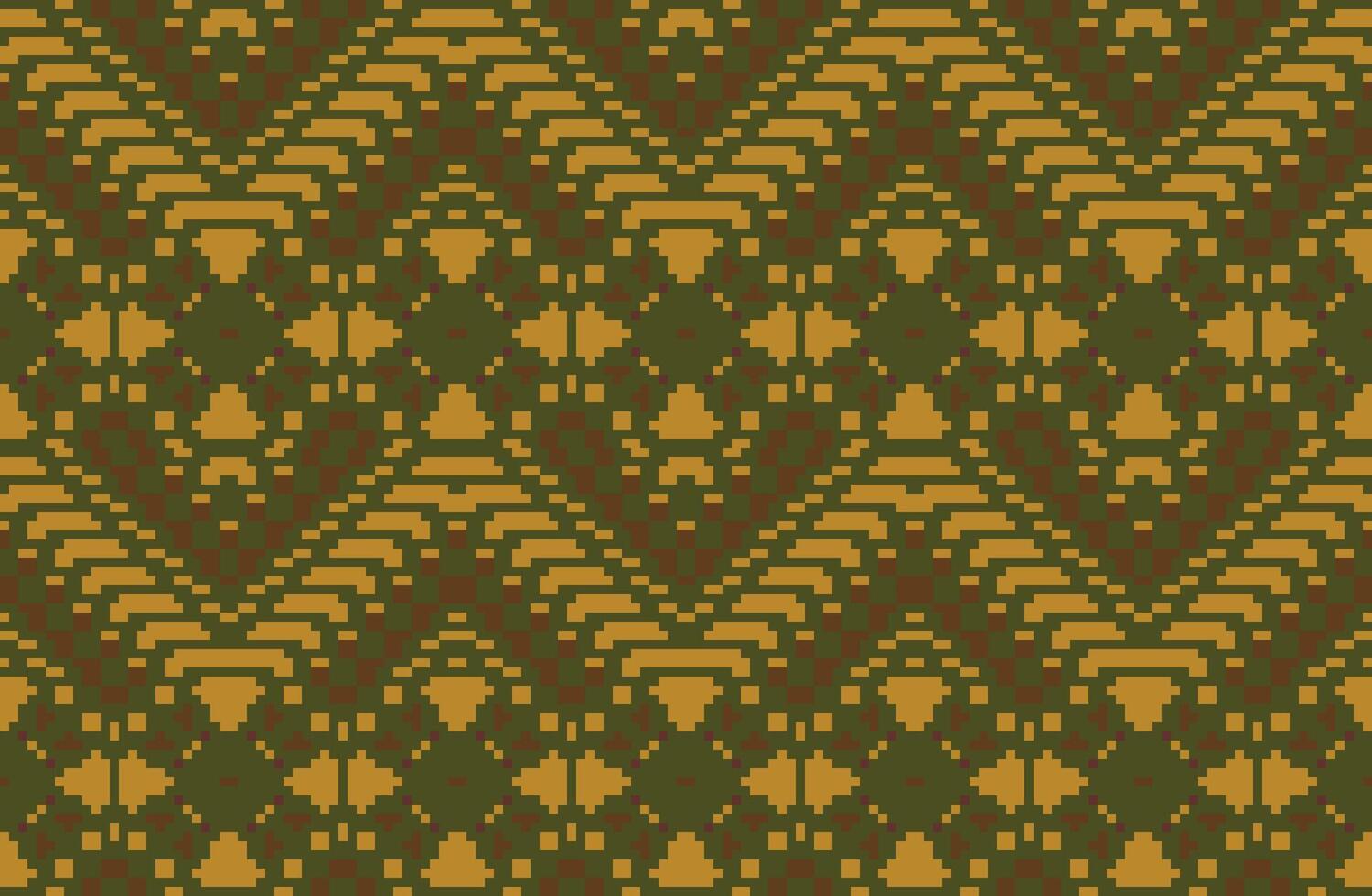 Tribal Art Double Ikat Patternfolk Embroidery, Aztec Geometric Ornament Print. Design for Carpet, Wallpaper, Clothing, Wrapping, Fabric vector