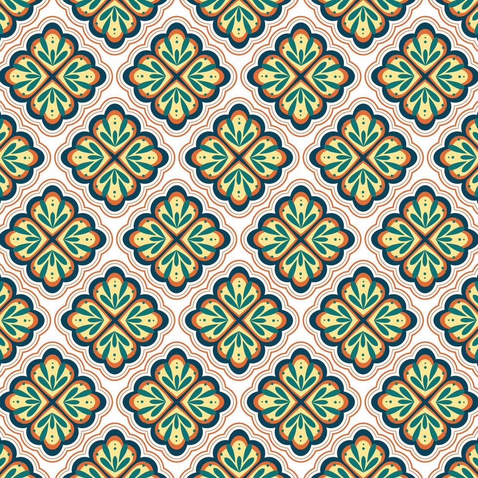 Mediterranean and Moroccan abstract pattern background featuring elegant traditional geometric design. vector