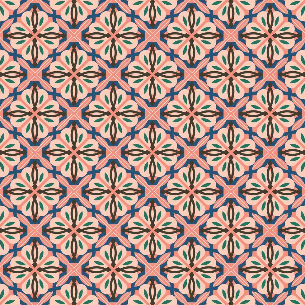 Stylish and traditional abstract background with Mediterranean and Moroccan patterns and detailed geometric design vector
