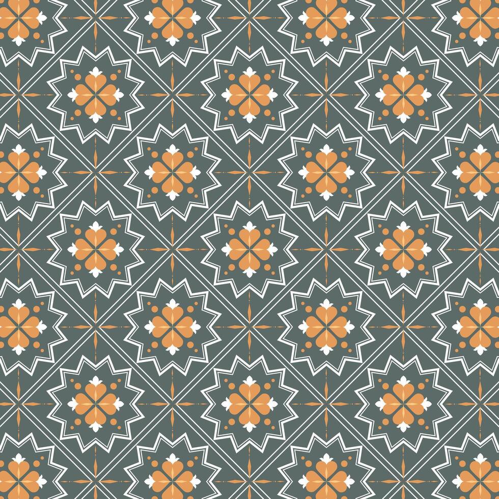 Intricate Moroccan and Mediterranean geometric patterns in a decorative abstract background with classic style vector