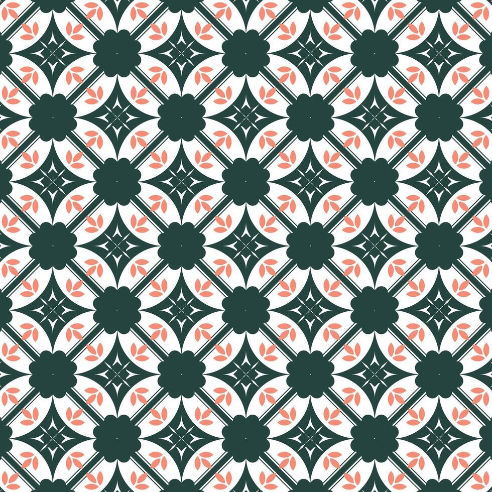 Geometric pattern design with Moroccan and Mediterranean style in an abstract decorative background vector