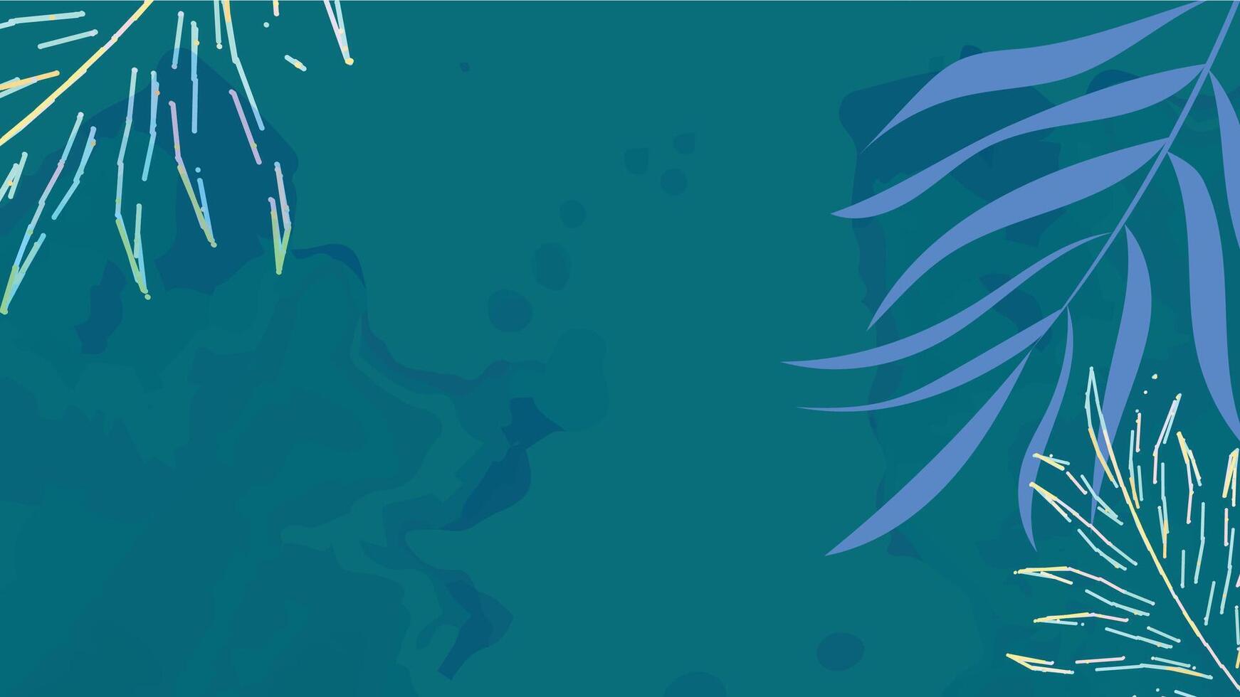 Abstract watercolor background with tropical splash design and leaf ornament. Bright, fresh tones perfect for summer, nature themes, and creative projects. vector