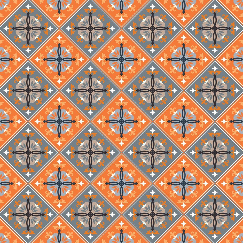 Geometric pattern in warm colors vector
