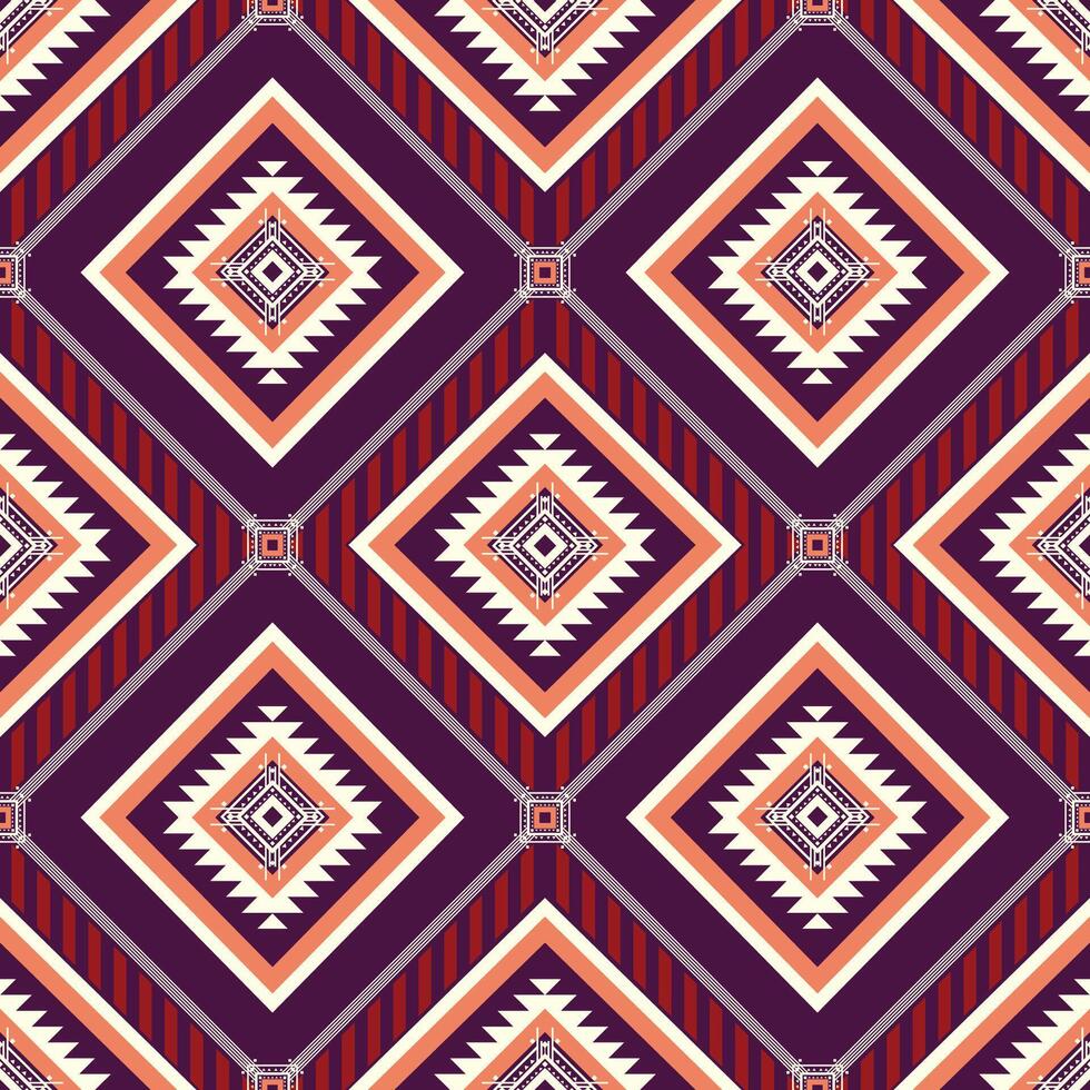 Modern ethnic geometric pattern. Aztec southwestern navajo geometric shape seamless pattern. Ethnic geometric pattern use for fabric, textile, home decoration elements, upholstery, etc. vector
