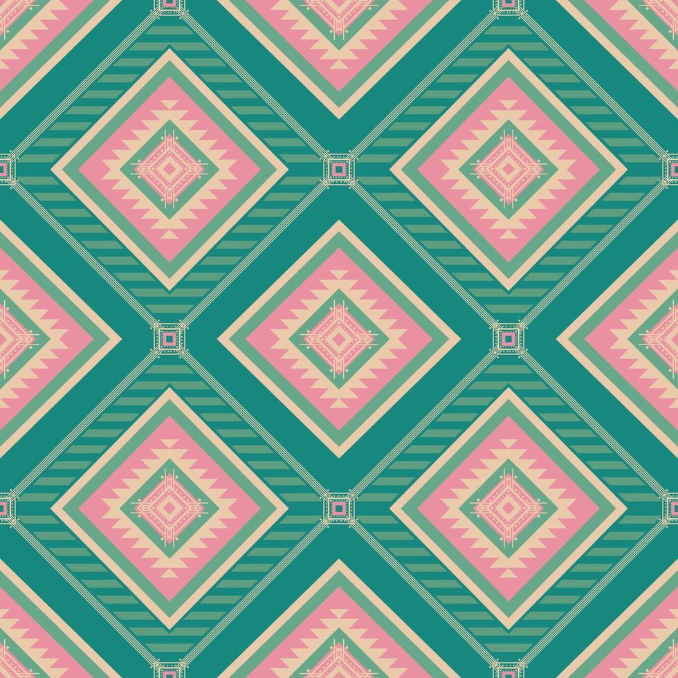 Modern ethnic geometric pattern. Southwestern navajo geometric shape seamless pattern. Ethnic geometric pattern use for fabric, textile, home decoration elements, upholstery, etc. vector