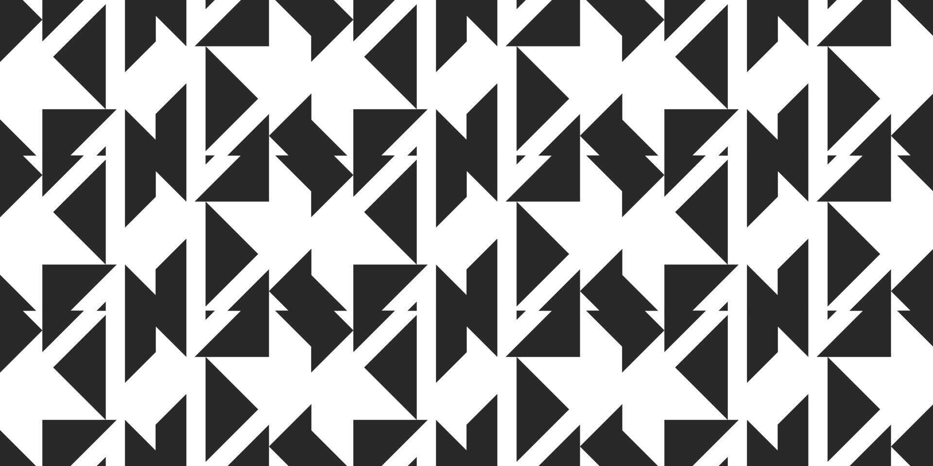 Abstract geometric shape pattern with black color isolated on white background. vector