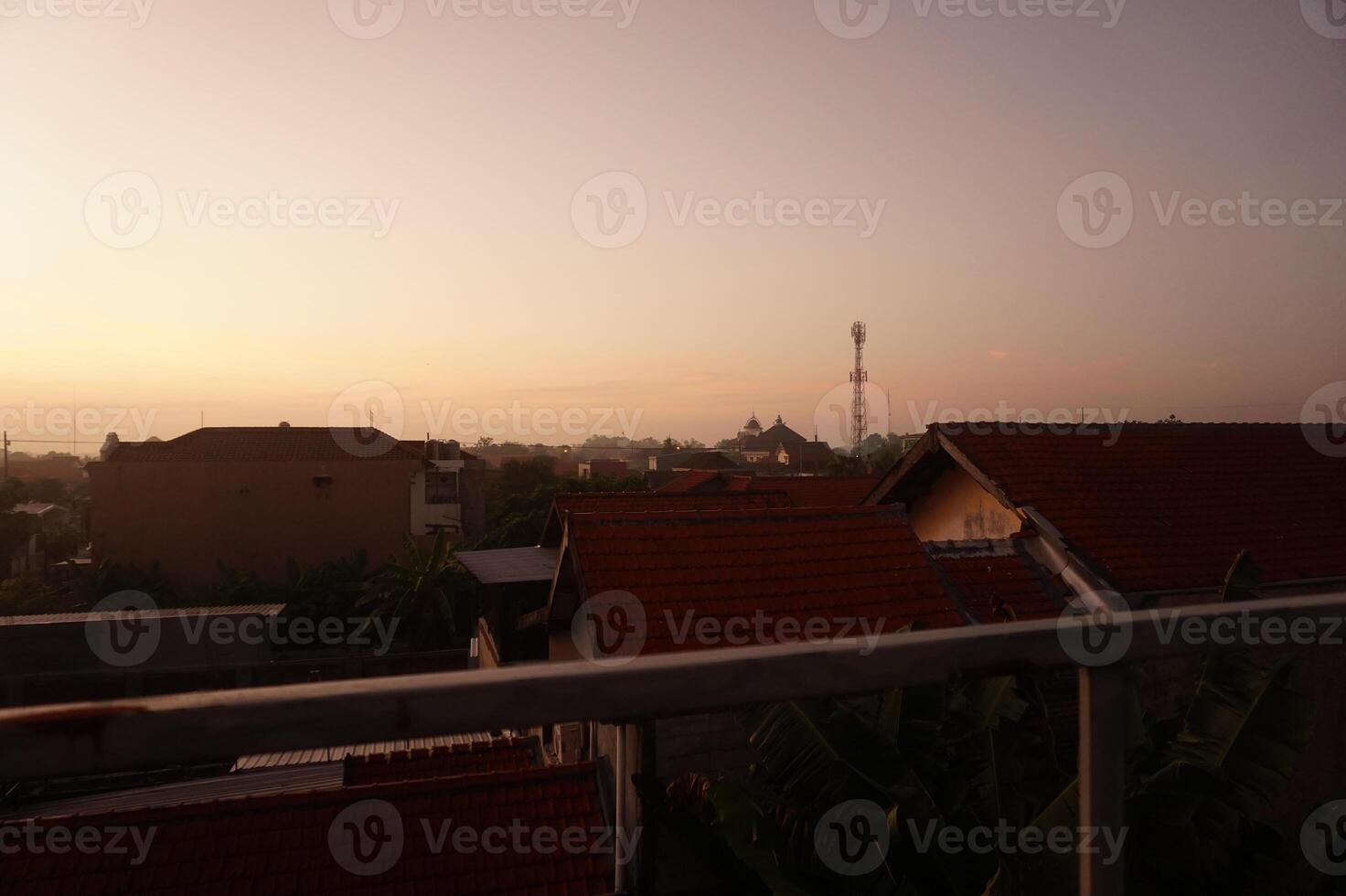 A view of the city from a rooftop photo