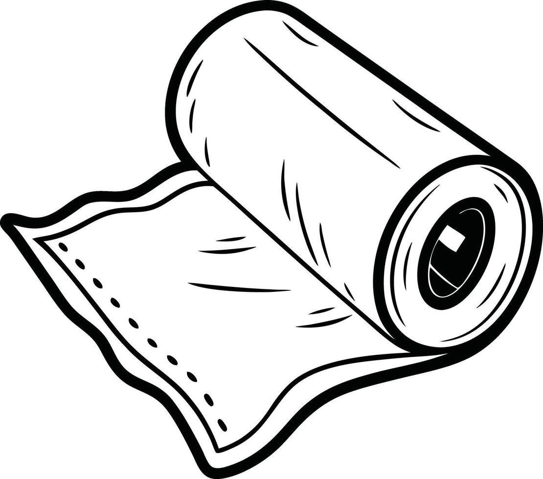 toilet paper doodles vector