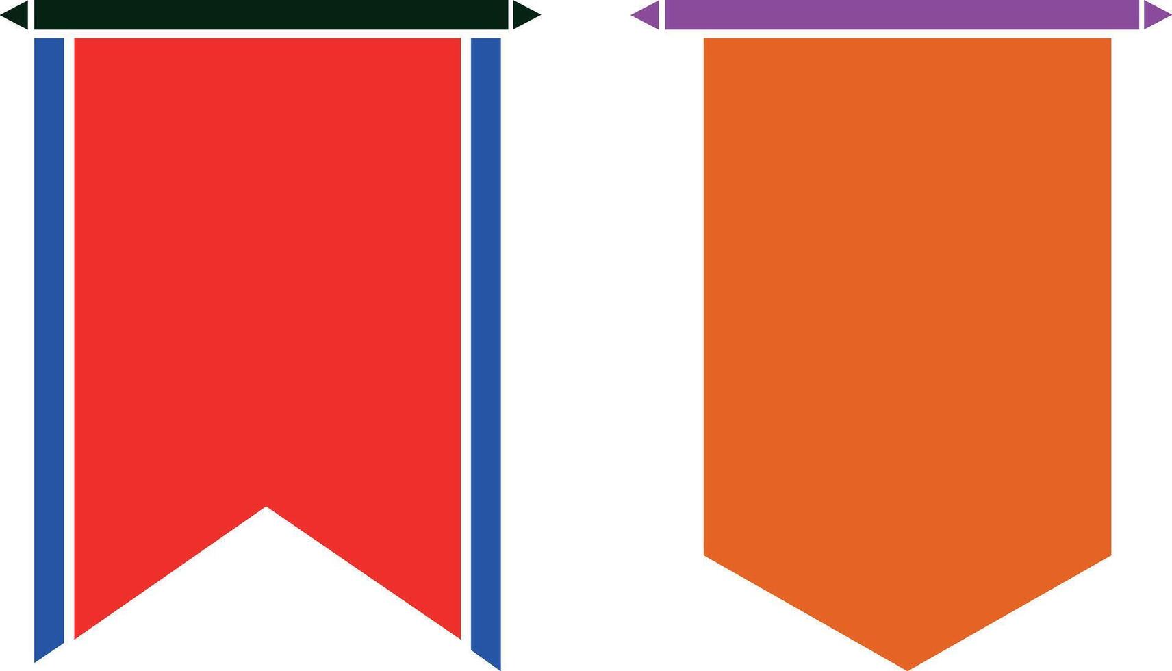 set of colorful origami banners vector