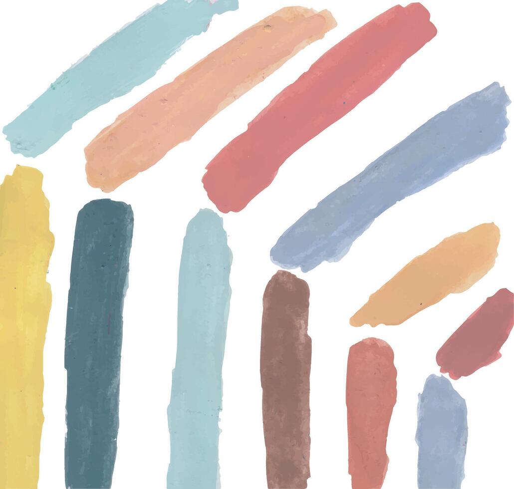 Abstract Pastel Watercolor Strokes Composition vector