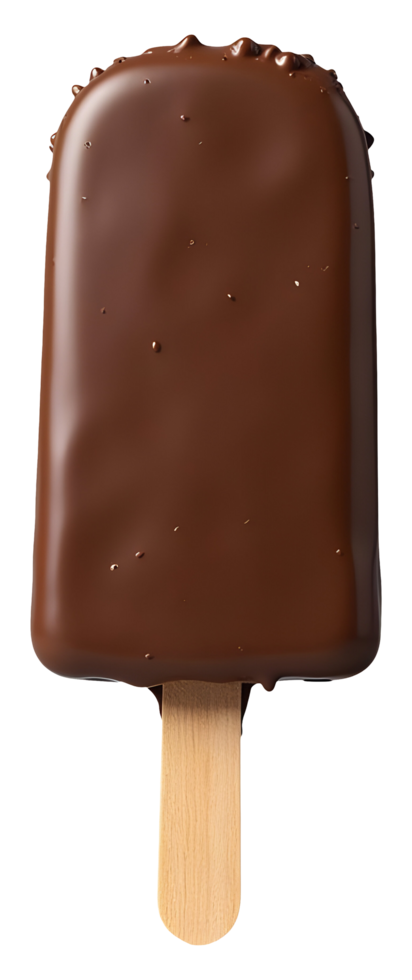 Chocolate frozen dessert bar, refreshing sweet snack, perfect for warm weather png