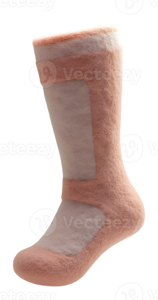 Comfortable pink fuzzy sock for warmth, perfect for chilly evenings at home png