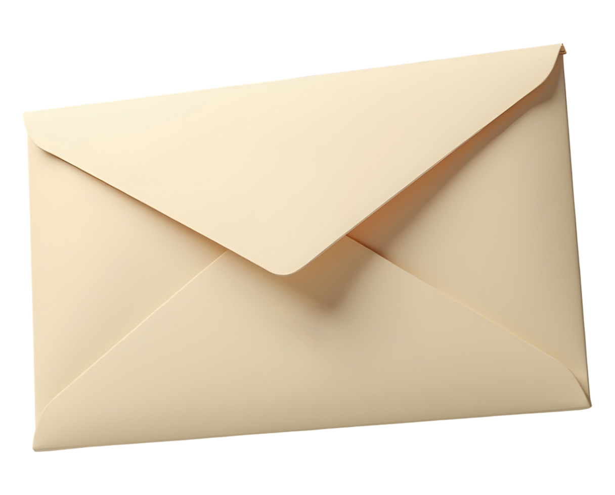 Simple beige envelope holds promise of important communication and anticipation png