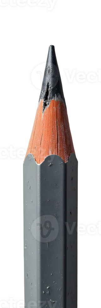 Diligent used pencil in detailed closeup, ready for writing and drawing png