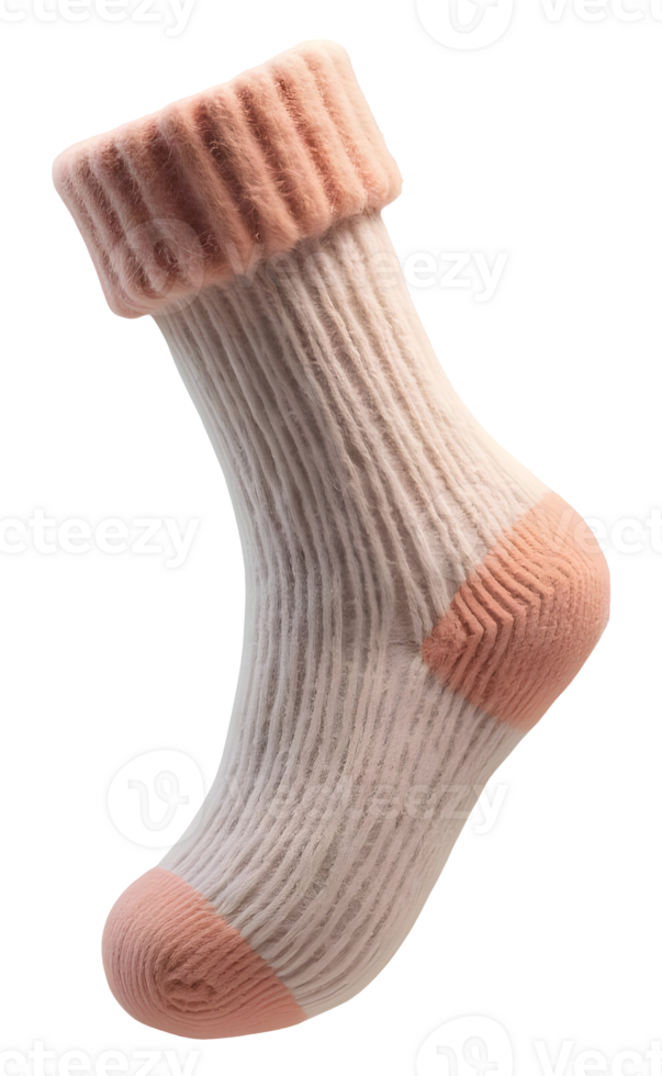 Soft, cozy, knitted sock offers wonderful warmth and comfort png