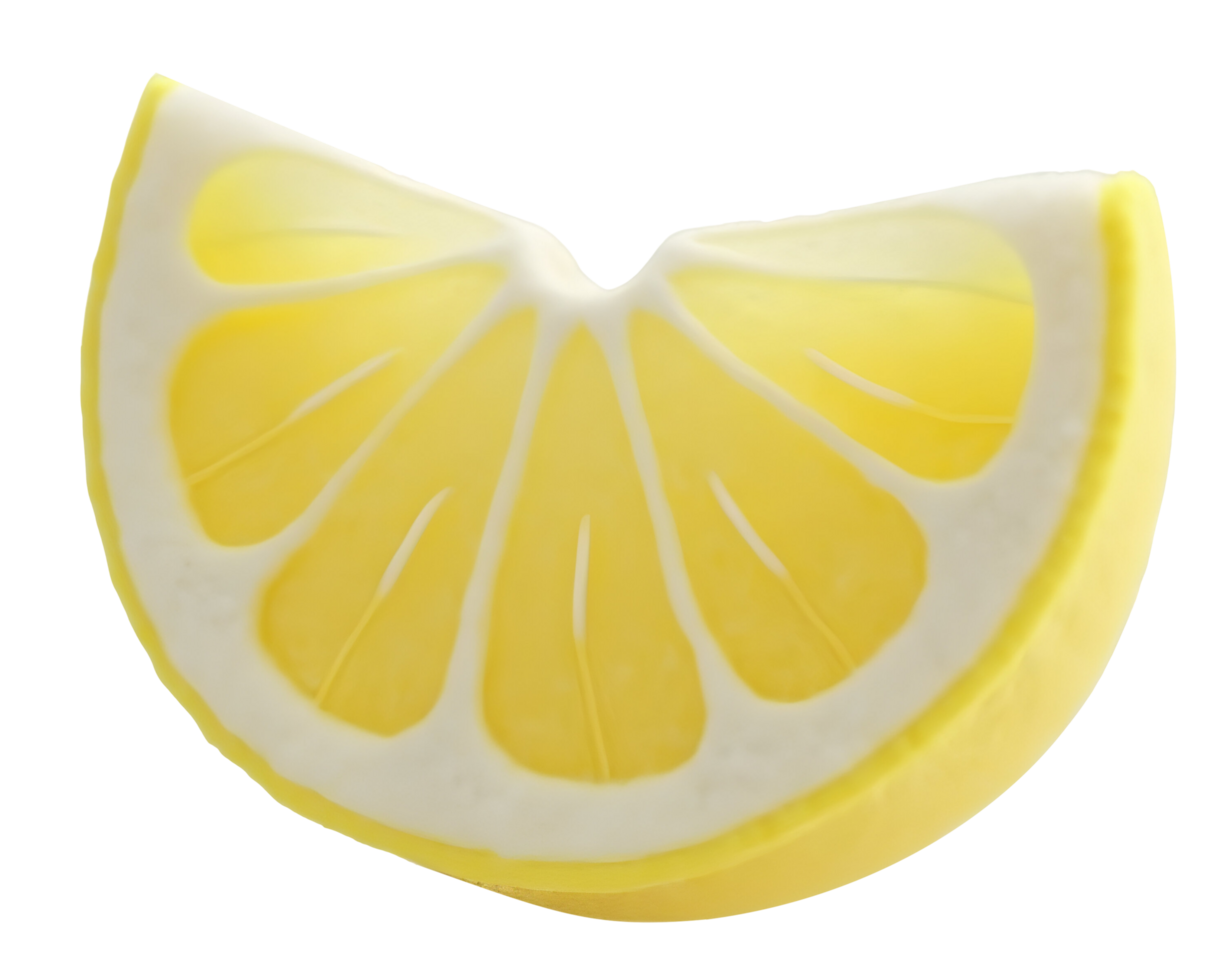 Vibrant yellow lemon slice. fresh citrus fruit, offering bright, refreshing feeling png