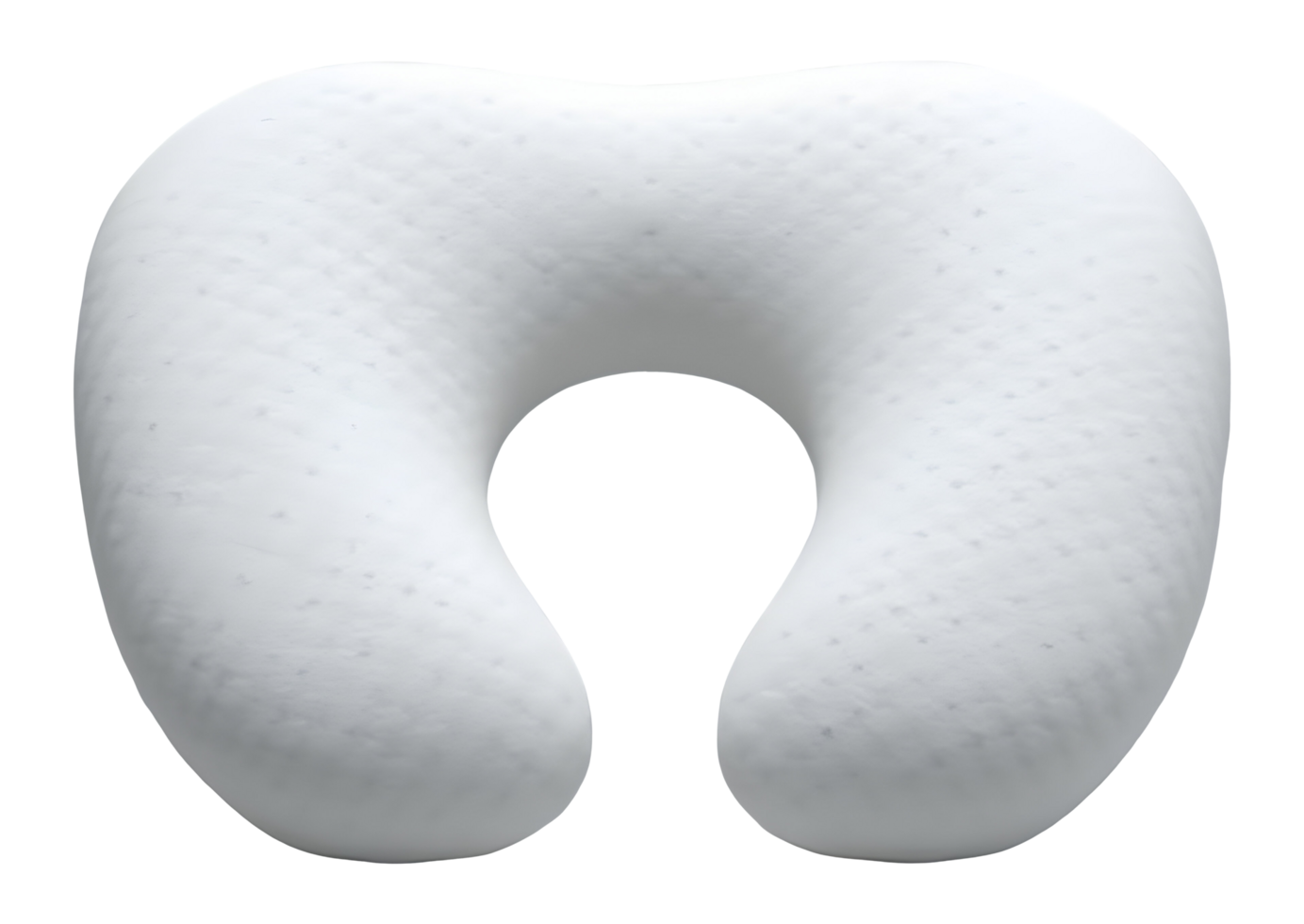 White neck pillow provides comfortable support, perfect for travel relaxation png
