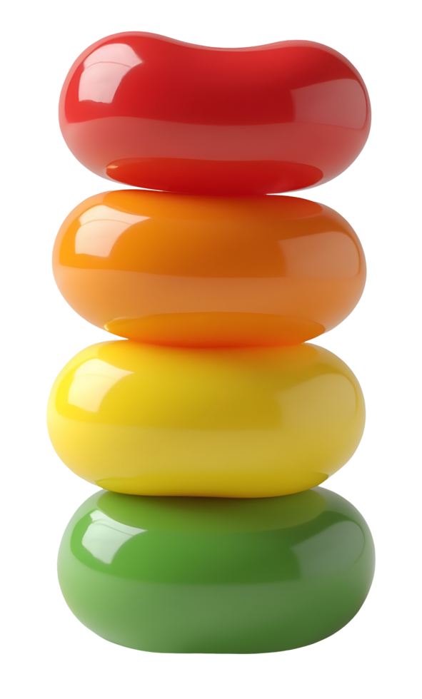 Zen stones in bright colors precisely balanced, creating harmonious and peaceful scene png