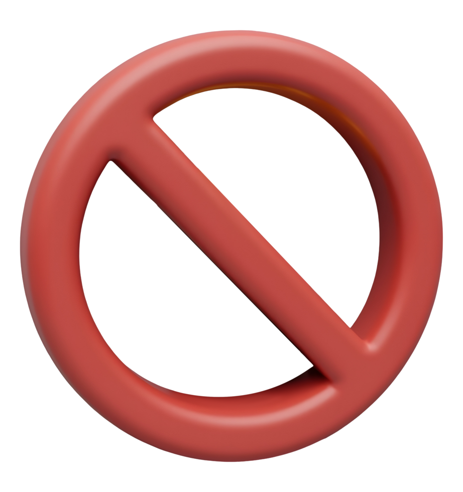 Red prohibition sign, forbidden symbol, indicates crucial warning png