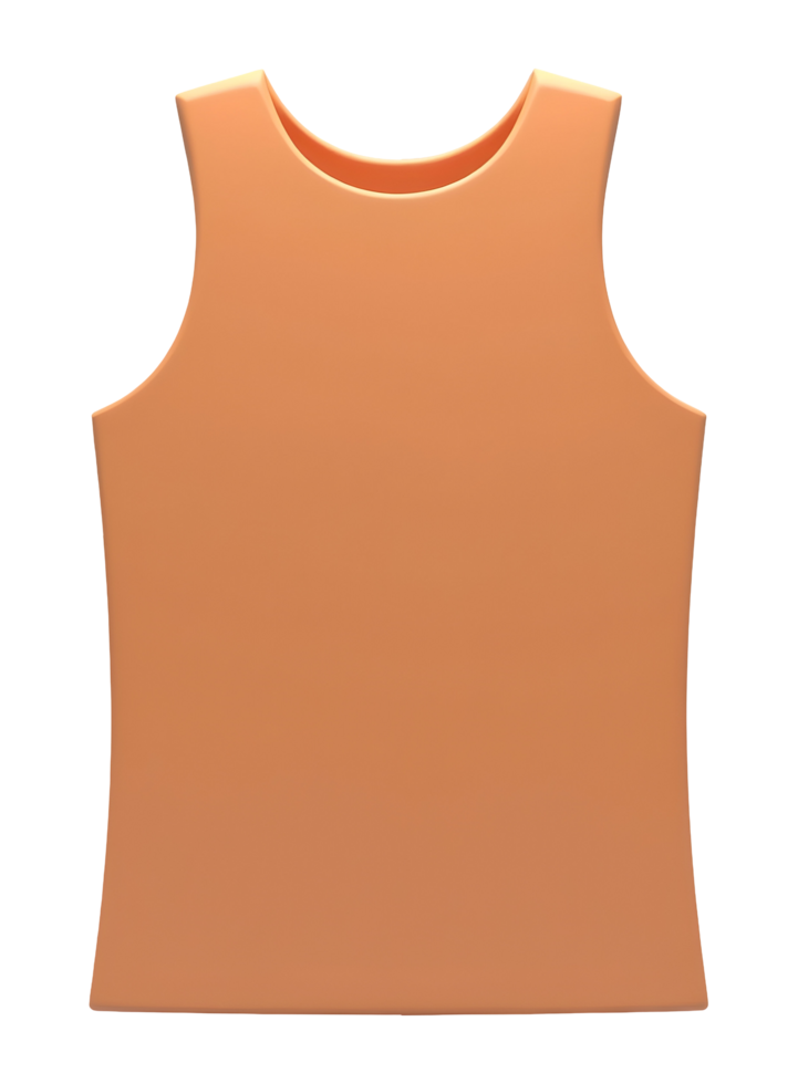 Peach tanktop offers relaxed and comfortable feel, perfect for casual summer wear png