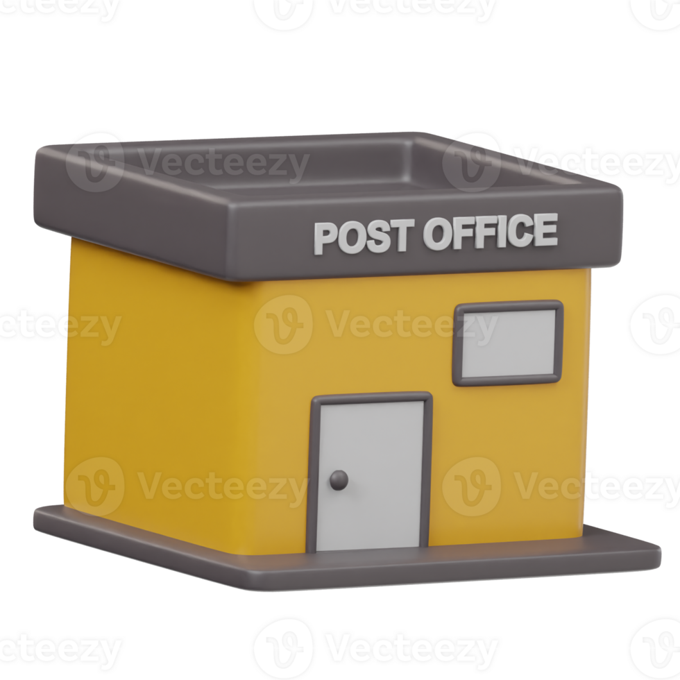 Post office icon 3d render illustration png