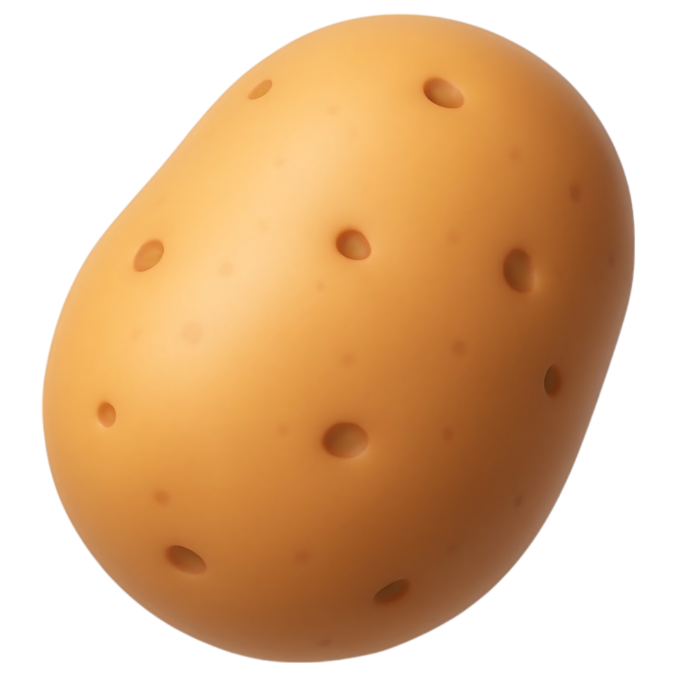potato 3d icon on transparent background png