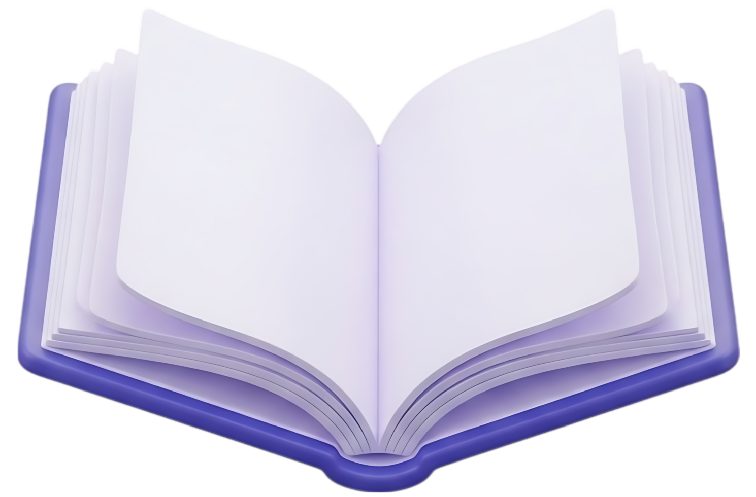 open purple book 3d icon transparent background png