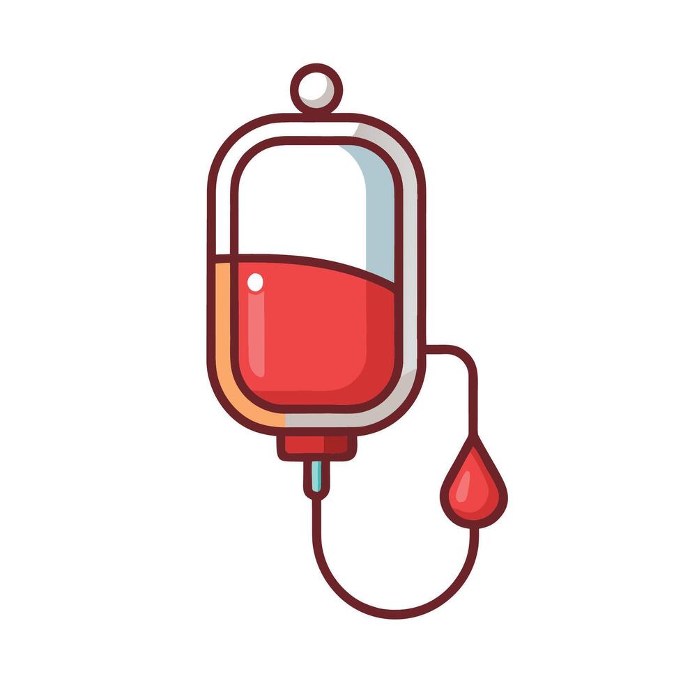 Blood transfusion bag graphic illustration for medical infographics and healthcare concepts vector