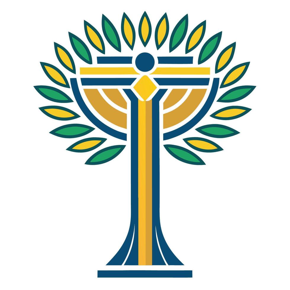 The logo for the university of the cross vector