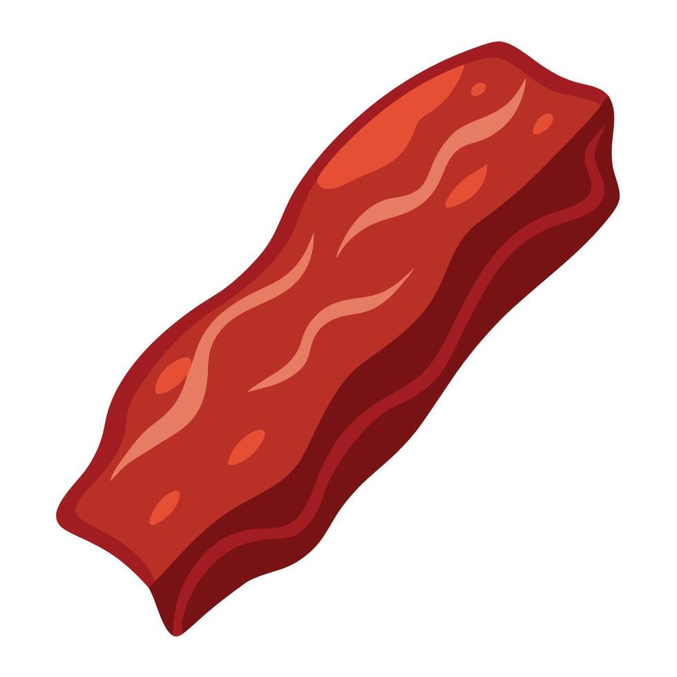 A piece of bacon on a white background vector