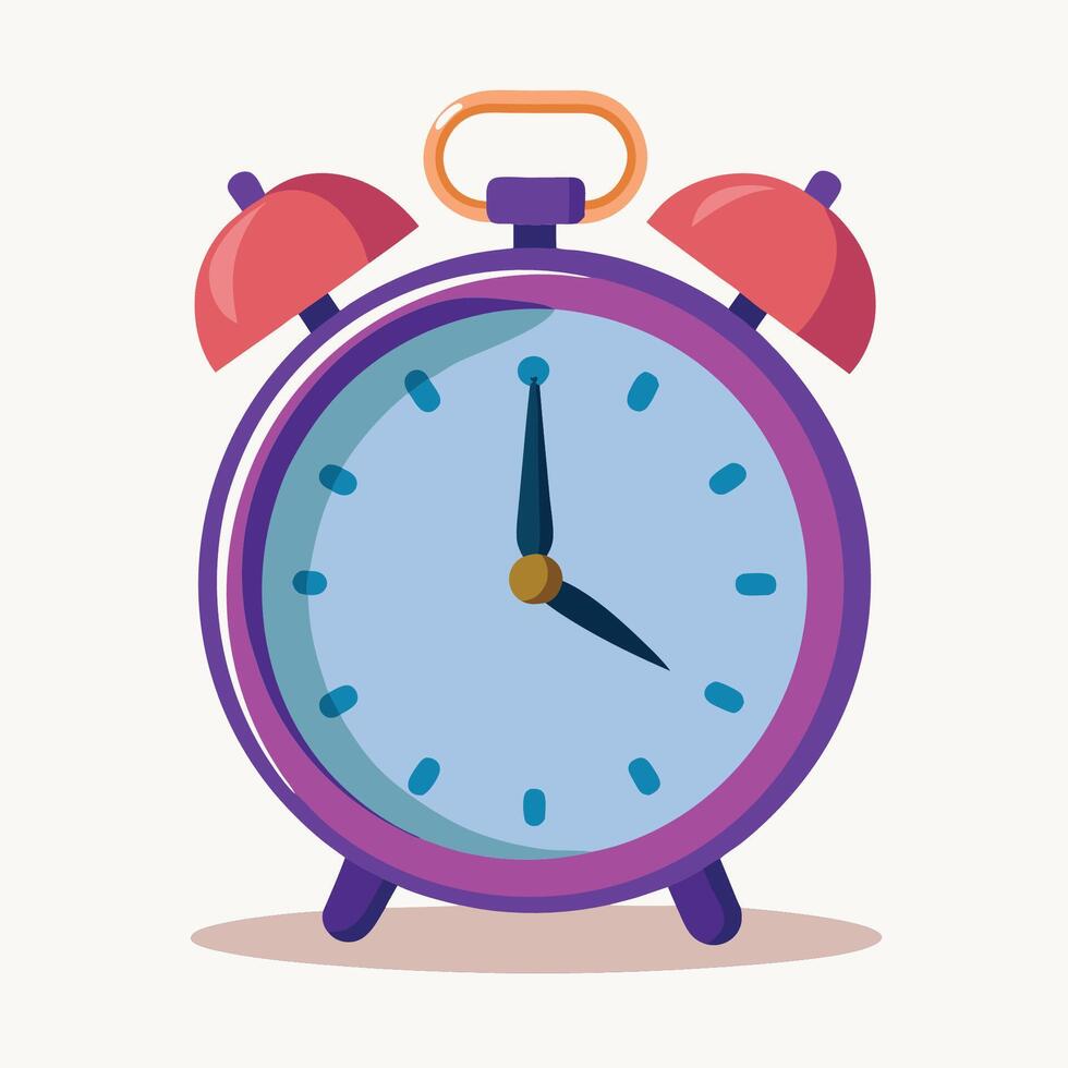 An alarm clock with two bells on a white background vector