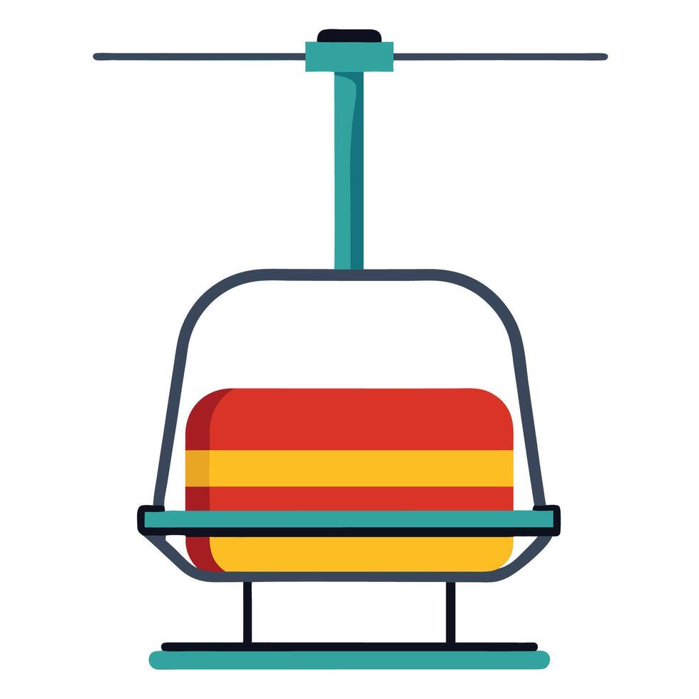 A cable car with a red and yellow cake on top vector