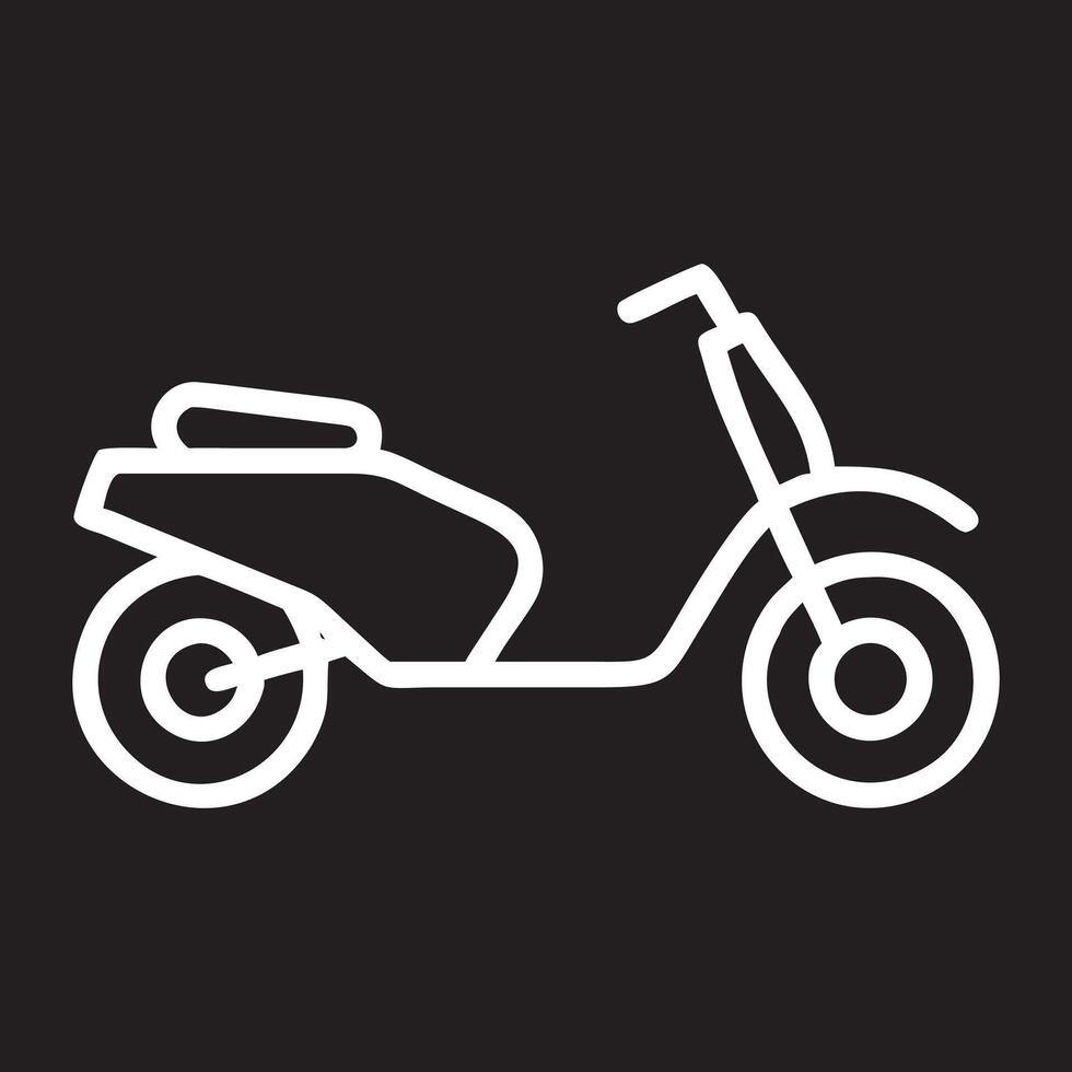 Line Art Motorbike Illustration vector