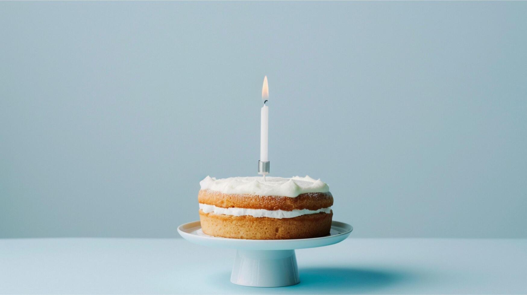 Delicious celebration desserts isolated birthday cakes and cupcakes with lit candles and sweet icing photo