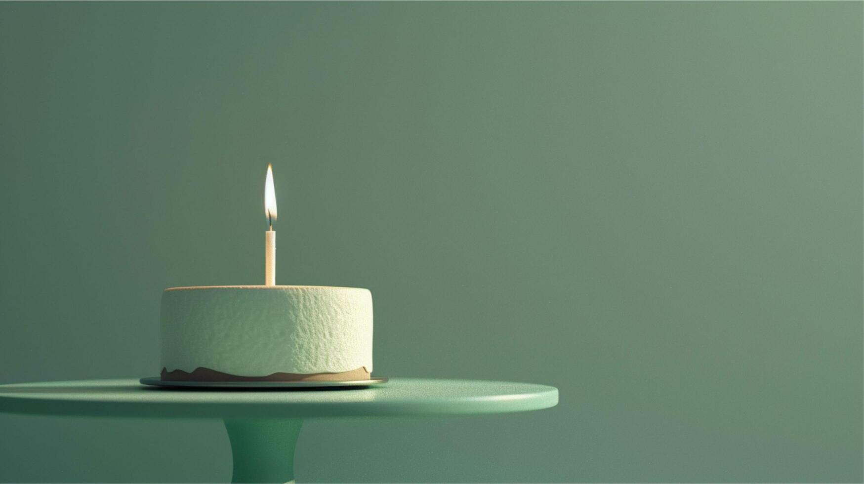 Burning candle flame on a dark background, a single flickering light in the night, perfect for holiday and Christmas decorations photo