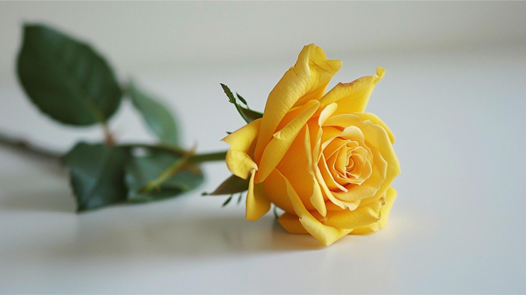 Yellow rose flower isolated on a white background romantic beauty blossom photo