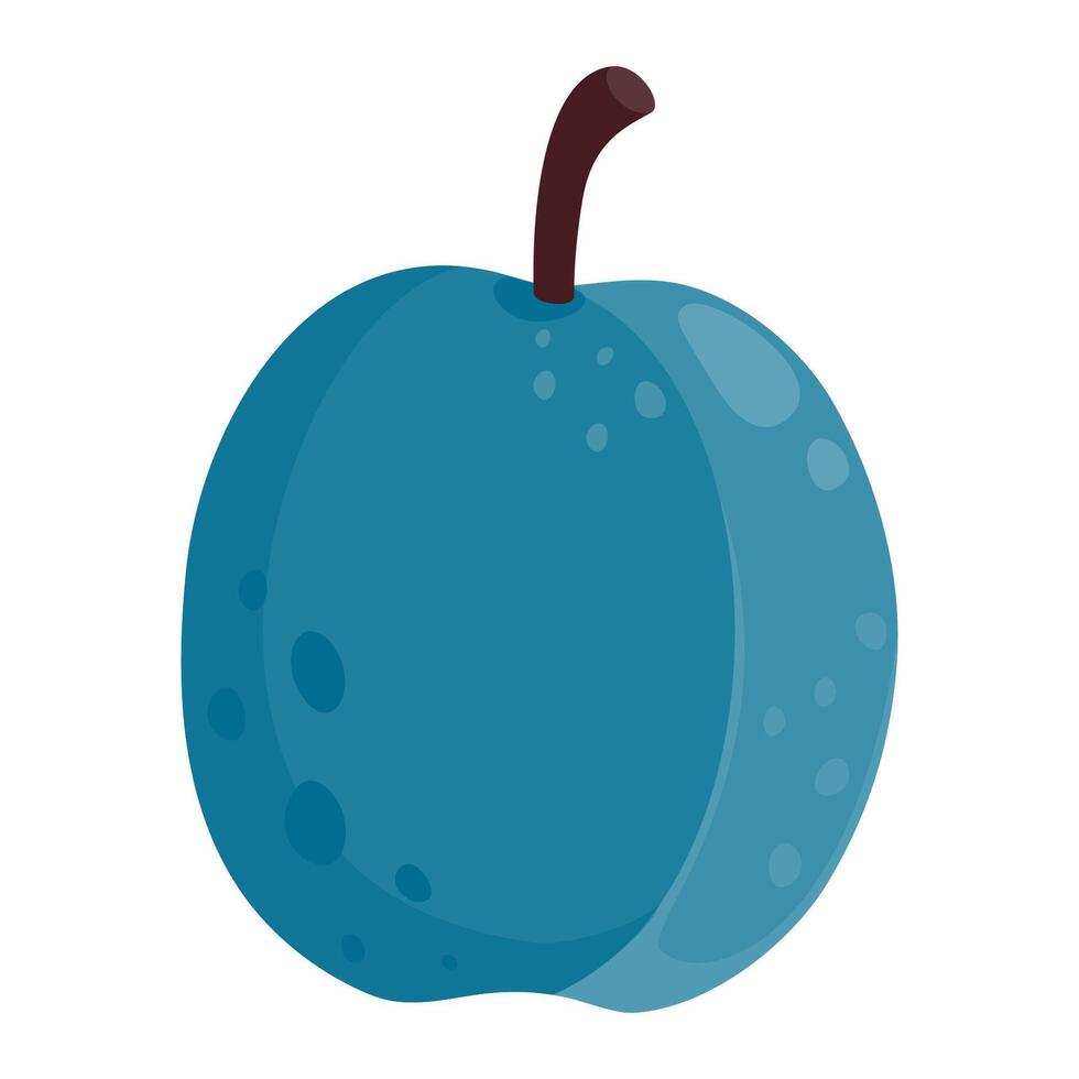 Ripe plum fruit. Juicy fruit. Prunes. vector
